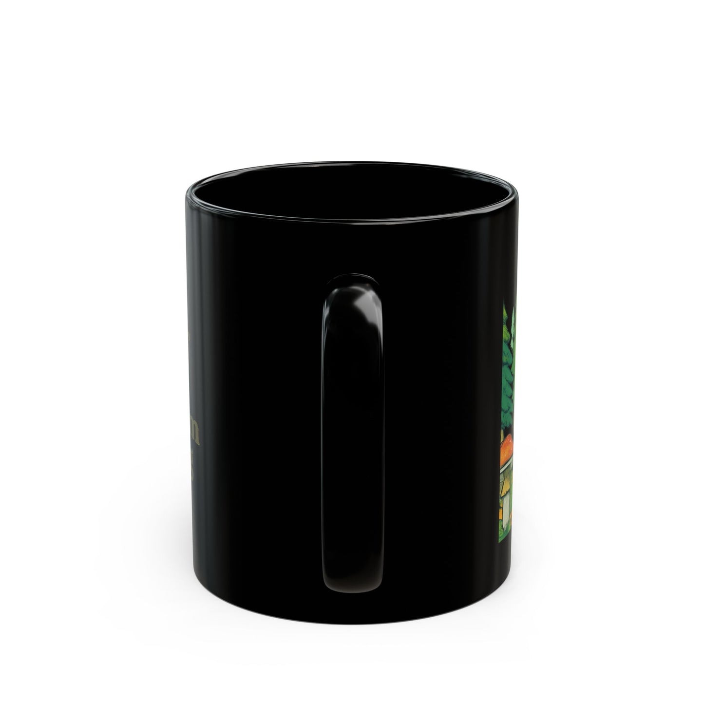 Funny Mushroom Hunting Black Mug - Perfect Gift for Nature Lovers & Outdoor Enthusiasts